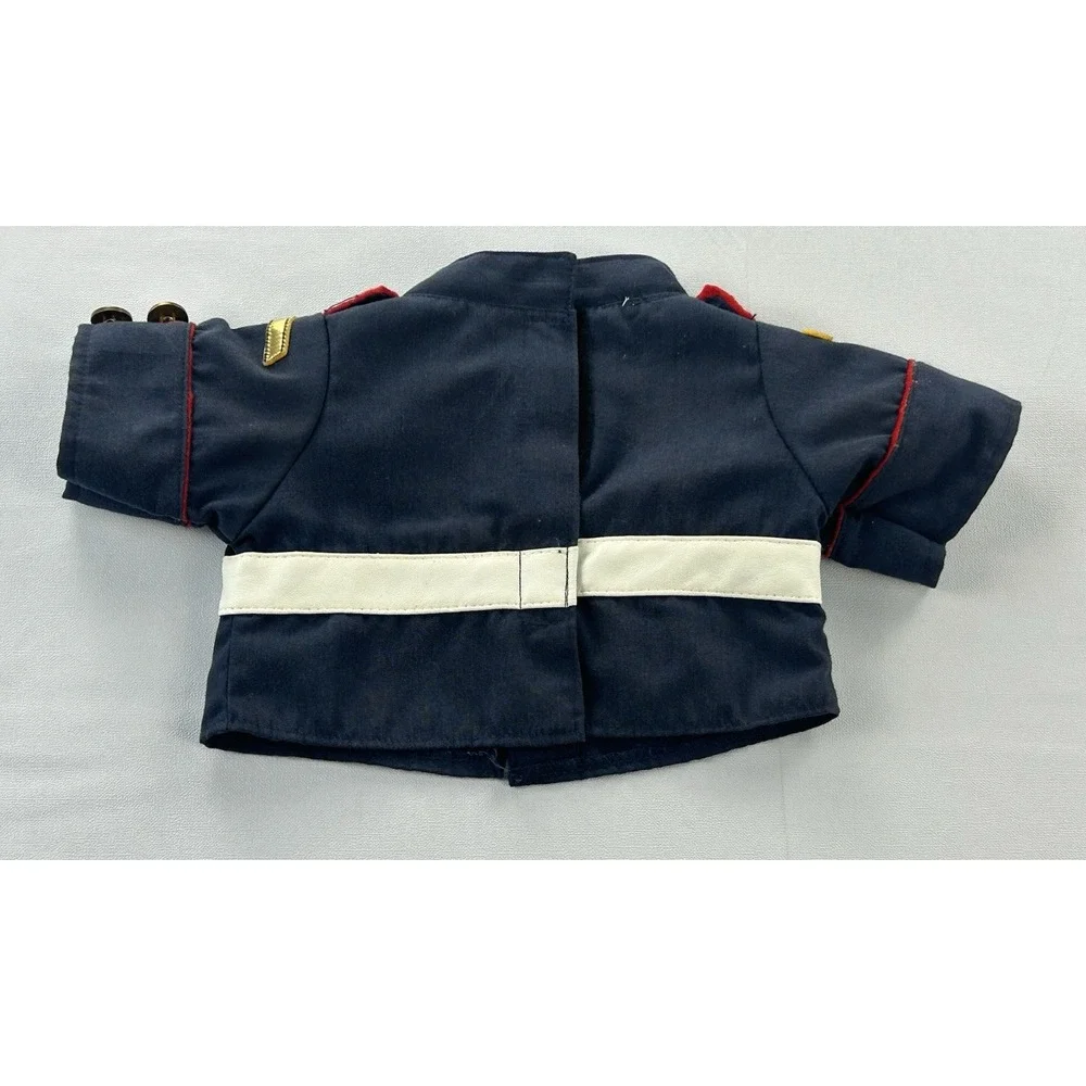 Build-A-Bear 2014 USA Military Uniform Navy Gold Buttons White Belt Shirt
